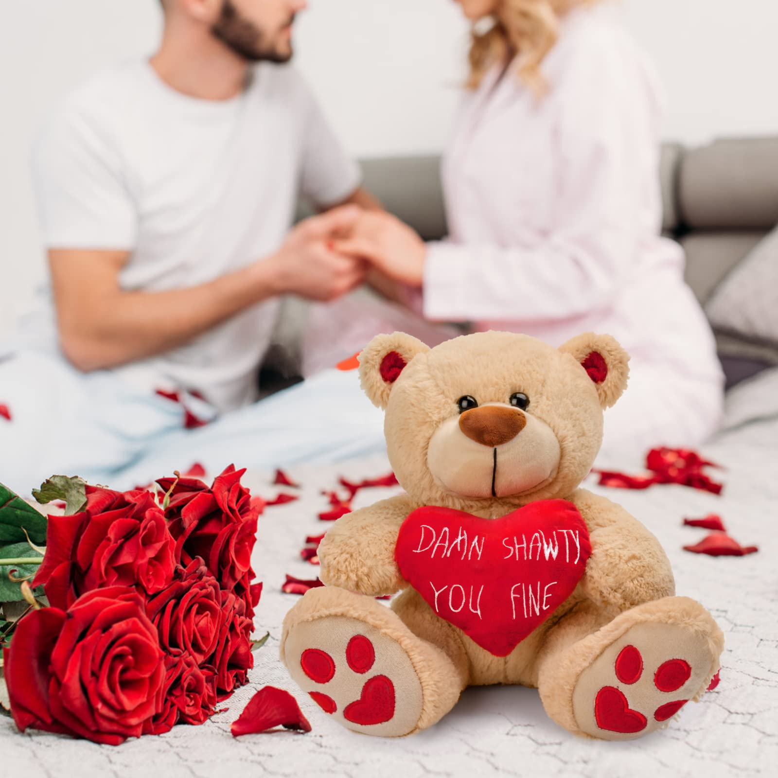 Valentines Day Gifts Teddy Bear Stuffed Animals Plush Bear & Heart,Birthday Gifts for Her Women Girlfriend Wife Mom Kids Friends Christmas Valentin's Day Mother's Day Wedding Anniversary