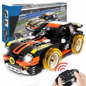 wise block racing car building block set, 435 pcs building kits, race engineering toy for teen builders,collectible car construction kit for boys and girls, rc cars birthday gifts for kids age 8+