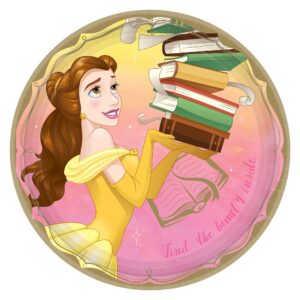 Belle Disney Princess Birthday Party Supplies Bundle Pack includes Lunch Paper Plates and Lunch Paper Napkins (Bundle for 16)