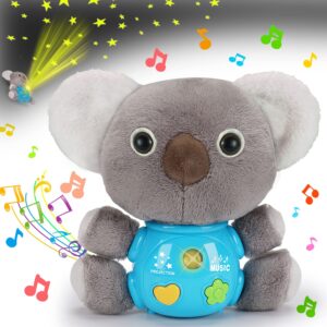 3 in 1 Koala Plush Baby Musical Toy Star Projector Light Up Baby Toys 0 3 6 8 9 12 18 Month Newborn Infant Toy 0-6 Stuffed Animal for Girl Boy Sensory Developmental Toddler 1 2 Year Old