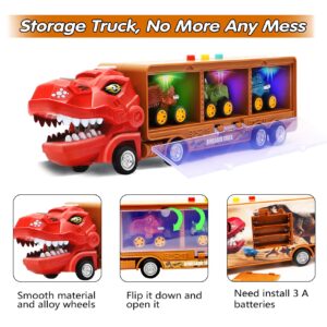 Dinosaur Toys for 3 Year Old Boys,Spray Mist Dinosaur Toys for Kids 3-5,Lights/Roaring/Music Kids Toys for Boys with 3 Dinosaur Pull Back Toy Cars,Toys for 2 3 4 Year Old Boys,Christmas Birthday Gift