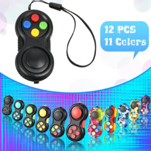 Civaner 12 Pcs Pad Toys Game Controller Toys Retro Classic Handheld Fun Pad Packs Classic Sensory Toys for Kids Adult Anxiety and Stress Relief(Mixed Style)