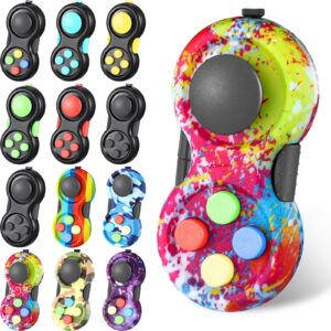 Civaner 12 Pcs Pad Toys Game Controller Toys Retro Classic Handheld Fun Pad Packs Classic Sensory Toys for Kids Adult Anxiety and Stress Relief(Mixed Style)