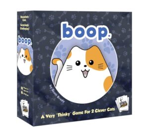 smirk & dagger boop: adorable 2 player strategy board game, with 32 cat and kitten pieces, makes a great gift for couples, family, adults and kids ages 10 and up