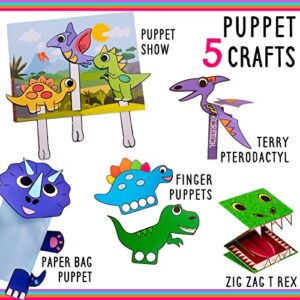 Craftikit® 20 Award-Winning Dinosaur Crafts for Kids - Award-Winning All-Inclusive Fun Toddler Arts and Crafts Box for Kids, Dinosaur Crafts for Toddlers Ages 3-5, Organized Toddler Craft Kit