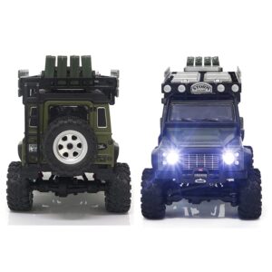 QIYHBVR Remote Control Monster Truck, 2.4Ghz 4WD Off Road Rock Crawler Vehicle, 1:28 All Terrain Rechargeable Electric Toy Xmas Gift for Kids Adults