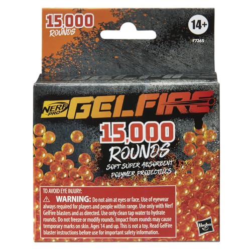 Nerf Pro Gelfire Refill, 15000 Gelfire Rounds, for Use Gelfire Blasters, Outdoor Games for Ages 14 & Up