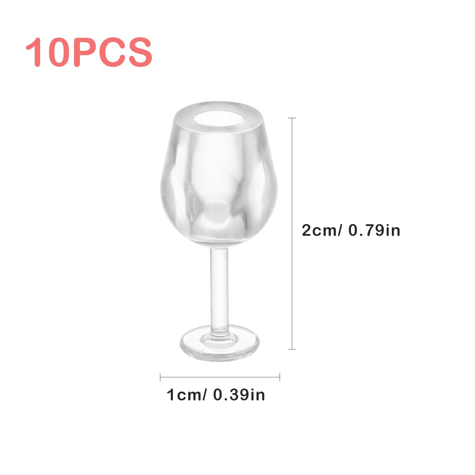 NUOBESTY 10Pcs 1: 12 Dollhouse Cocktail Glasses Wine Glasses Mini Beer Cups Miniature Drinking Water Cups Model for Dollhouse Food Kitchen Accessory Bar Decor (White)