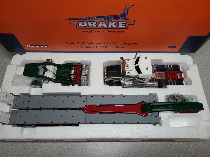 Drake for Kenworth T909 Prime Mover with 4x8 Swingwing Trailer - Membreys Limited Edition 1/50 DIECAST Truck Pre-Built Model