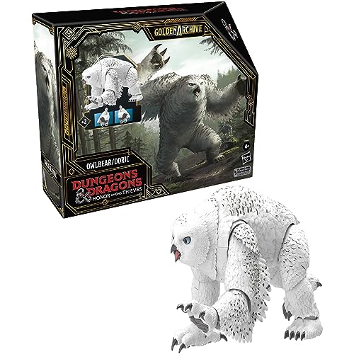 Dungeons & Dragons Honor Among Thieves Golden Archive Owlbear/Doric Collectible Figure, 6-Inch Scale D&D Action Figures