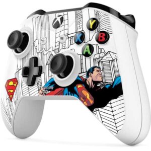 Skinit Decal Gaming Skin Compatible with Xbox One S Controller - Officially Licensed Warner Bros Superman Super Speed Design