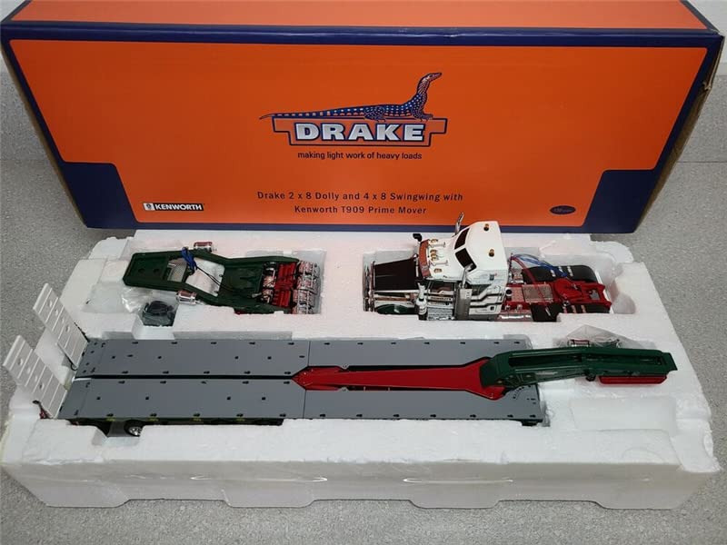 Drake for Kenworth T909 Prime Mover with 4x8 Swingwing Trailer - Membreys Limited Edition 1/50 DIECAST Truck Pre-Built Model