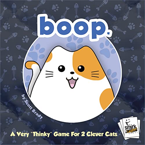 Smirk & Dagger BOOP: Adorable 2 Player Strategy Board Game, with 32 Cat and Kitten Pieces, Makes a Great Gift for Couples, Family, Adults and Kids Ages 10 and Up