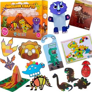 Craftikit® 20 Award-Winning Dinosaur Crafts for Kids - Award-Winning All-Inclusive Fun Toddler Arts and Crafts Box for Kids, Dinosaur Crafts for Toddlers Ages 3-5, Organized Toddler Craft Kit