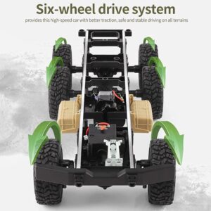 QIYHBVR Rc Cars Rc Trucks Military Off-Road Crawler Rc Trucks, 1:16 Scale 6WD 2.4Ghz Remote Control Trucks Army Cars Toys for Boys Adults and Kids