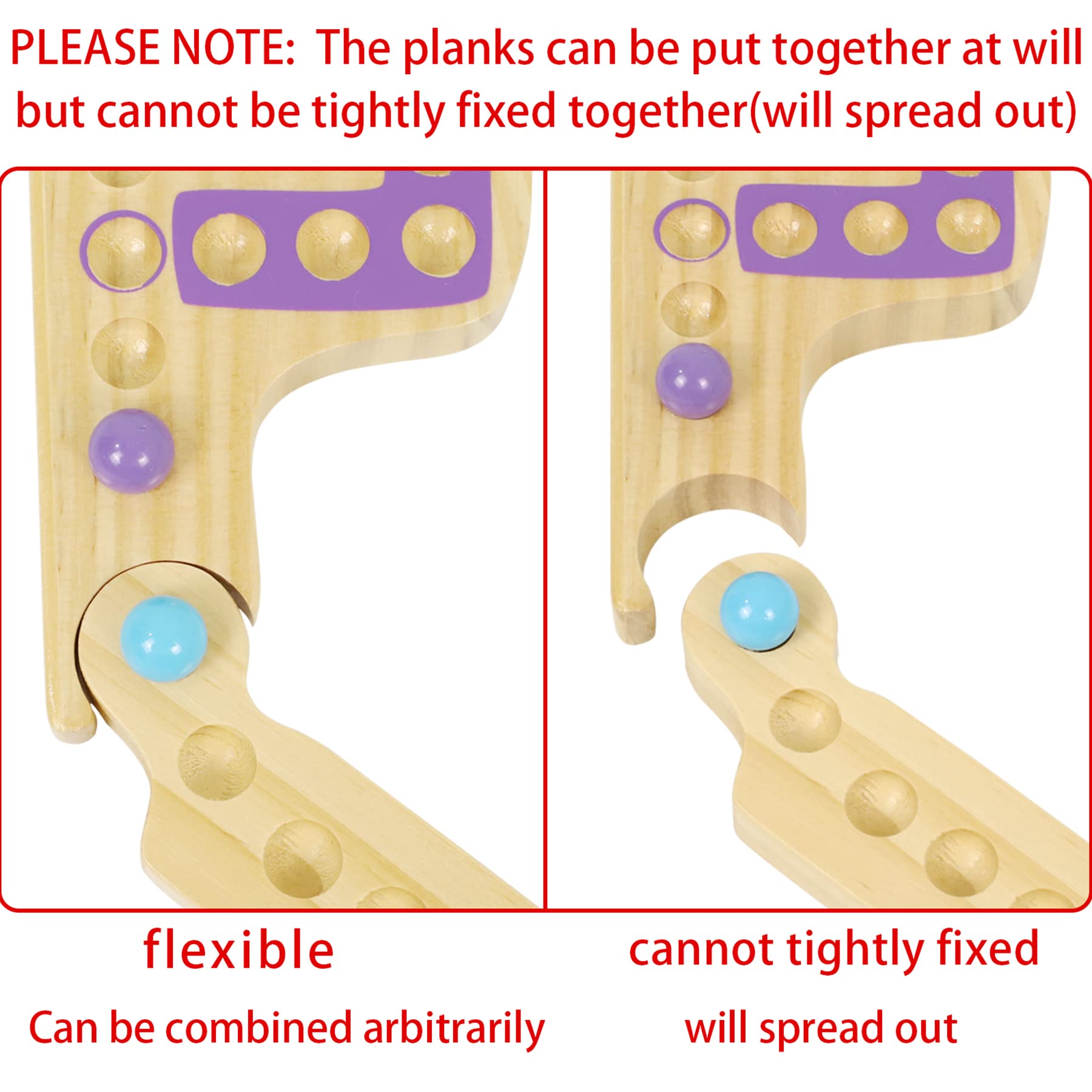 Grhonior Marbles and Jokers Board Game Pegs and Jokers Real Solid Wood (Pine) Game Board Wooden for 2-8 Players 8 Game Boards 8 Colors 40 Marbles 4 Boxes Card