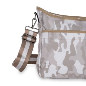 Haute Shore - Perri Crew Puffer Crossbody Bag, Beige Camo