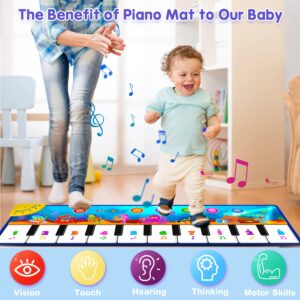 Retruth Toddler Toys Age 1-3, Baby Musical Toys for 12-18-24-36 Months, 1 2 3 Year Old Girls Birthday Gifts, Electronic Dance Mat for Toddler, Musical Touch-Play Baby Toys