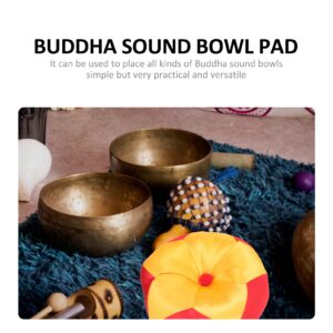 MILISTEN Tibetan Singing Bowl Mat Buddha Sound Bowl Pillow Buddhist Sound Bowl Pad Singing Bowl Holder Pad Sound Bowl Cushion Prayer Bowl Cushion Buddhist Supplies Cloth Run Out of Copper