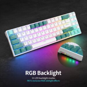 RK ROYAL KLUDGE 70% Mechanical Keyboard - RK71 Wireless Gaming Keyboard with Hot-Swappable Brown Switches, Double-Shot Creamy Keycaps, RGB Backlit, and Triple-Mode Connectivity