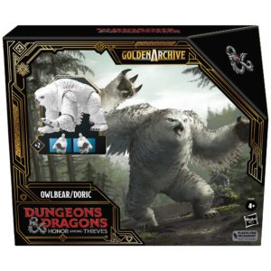 Dungeons & Dragons Honor Among Thieves Golden Archive Owlbear/Doric Collectible Figure, 6-Inch Scale D&D Action Figures