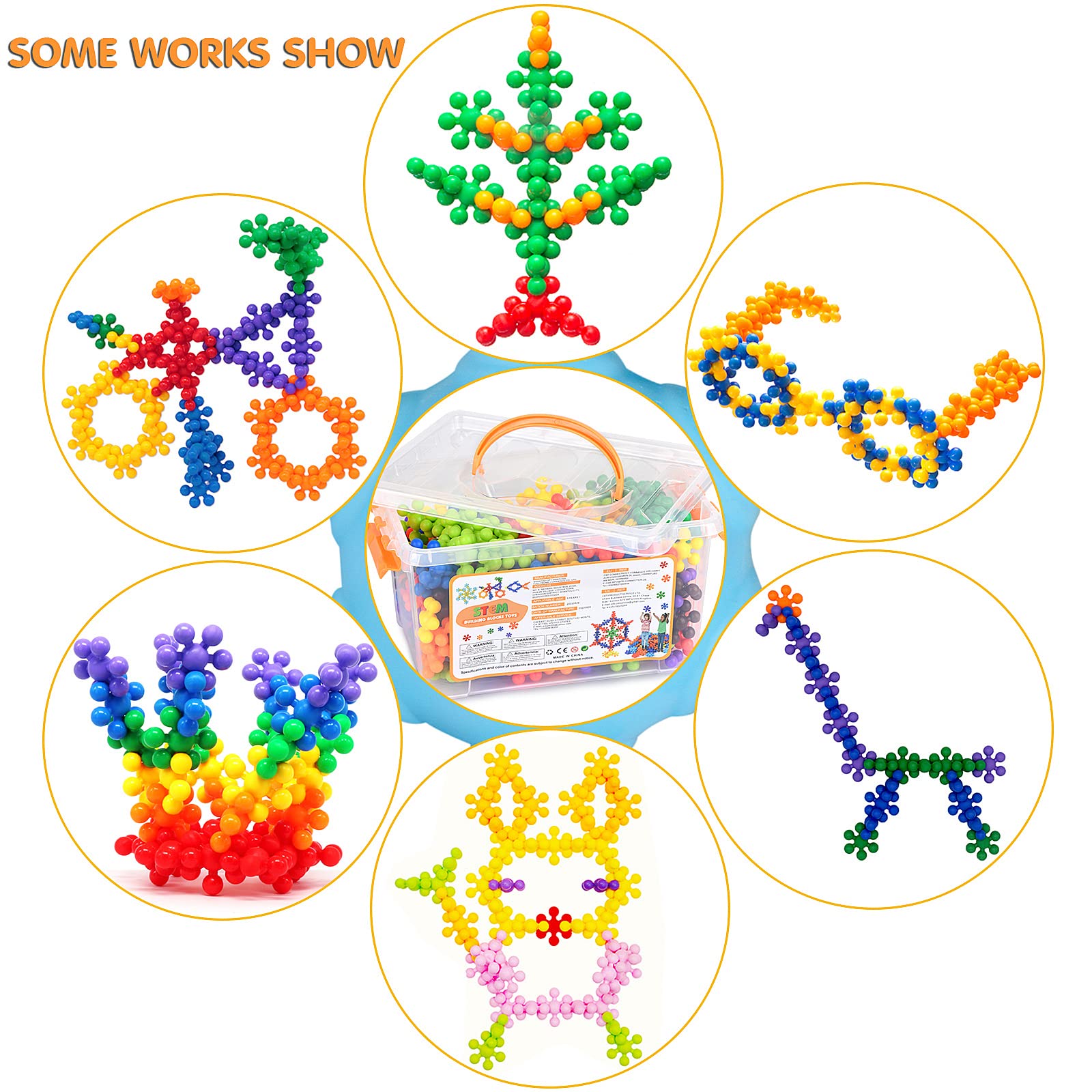 TIKJOYFUL 300 Pieces Building Blocks - A Great Kids STEM Toys Eductional Building Toys - Nfinite Creativity Puzzle Toys for Preschool Kids Boys and Girls