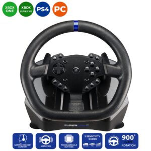 SUBSONIC Superdrive - SV950 steering wheel with pedals and paddles for Xbox Serie X/S, PS4, Xbox One, PC (programmable for all games)