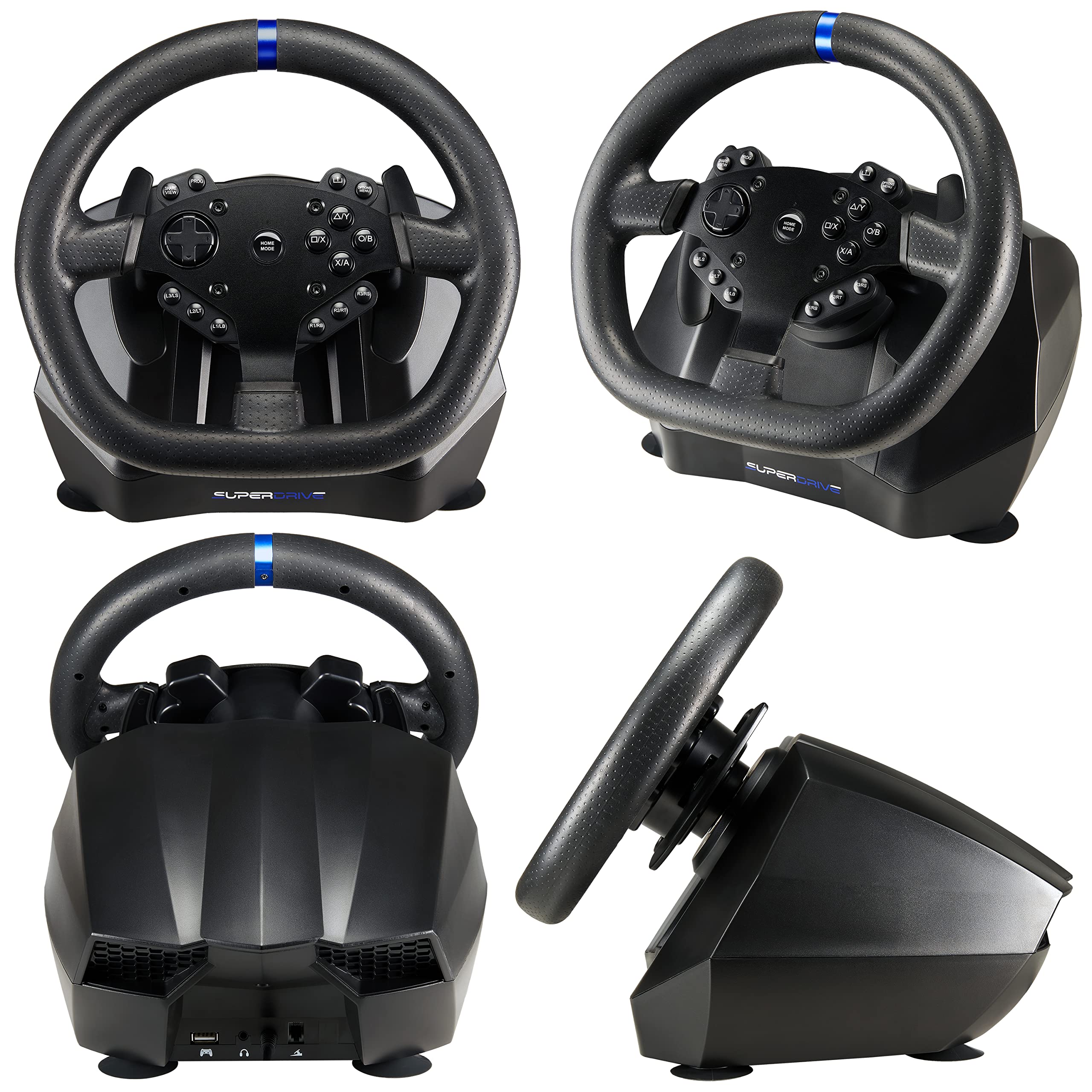 SUBSONIC Superdrive - SV950 steering wheel with pedals and paddles for Xbox Serie X/S, PS4, Xbox One, PC (programmable for all games)