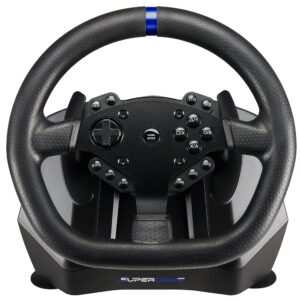 SUBSONIC Superdrive - SV950 steering wheel with pedals and paddles for Xbox Serie X/S, PS4, Xbox One, PC (programmable for all games)