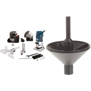 bosch pr20evsnk colt installers kit 5.7 amp 1 hp fixed-base variable-speed router with 3 assorted bases and edge guide&bosch ra1151 router subbase centering pin and cone