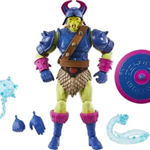 Masters of the Universe Masterverse Action Figure, Pig-Head Toy Collectible with Articulation & Accessories, 7 inch