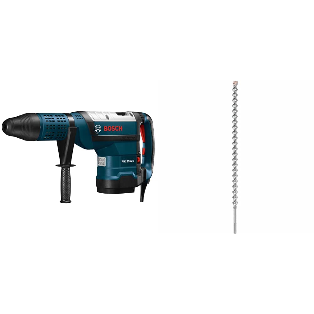 BOSCH RH1255VC SDS-max Rotary Hammer, 2 In.&BOSCH HC5093 1-1/2-In. X 36 In. Sds-Max Speed-X Carbide Rotary Hammer Bit for Concrete Drilling