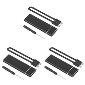 3pcs. Ssd Disk Converter Support M. Cable Adapter Cartridge Hard- Disk with External M- Key State C- c USB. Type Black to C Reader USB Hard Portable Enclosure Ngff