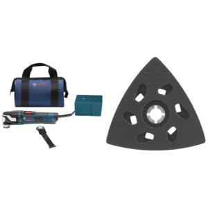 bosch gop55-36b starlockmax oscillating multi-tool kit with snap-in blade attachment&bosch osl350spd starlock oscillating multi-tool delta sanding pad