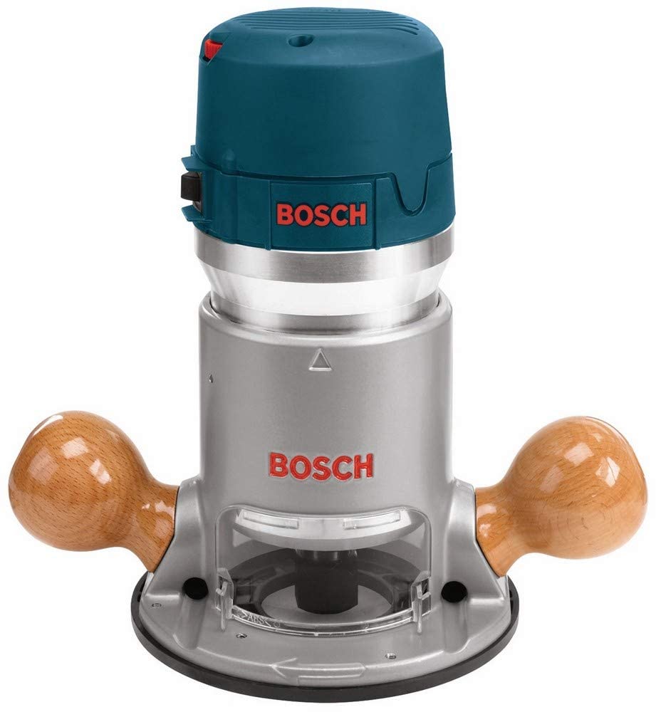 BOSCH 1617EVS 2.25 HP Electronic Fixed-Base Router&BOSCH 15 pc. Carbide-Tipped Wood Router Bit Set