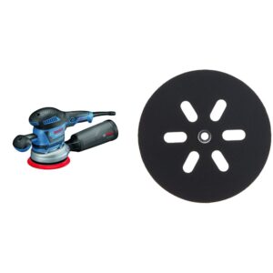 bosch gex34-6n 6 in. multi-hole random orbit sander/polisher&bosch rs6046 hard hook-&-loop sander backing pad