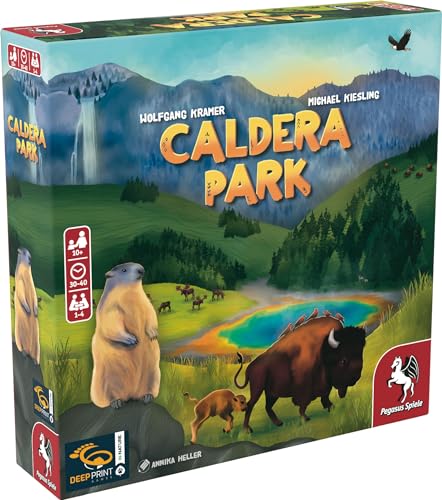 Caldera Park - Tile Laying Game - for Family Game Night - Ages 10+ - 1 to 4 Players - 30 to 40 Minutes of Playtime