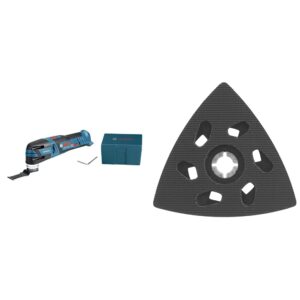 bosch gop12v-28n 12v max ec brushless starlock oscillating multi-tool bare tool&bosch osl350spd starlock oscillating multi-tool delta sanding pad