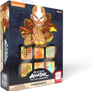 Avatar The Last Airbender Premium Dice Set | Collectible d6 Dice | Custom Dice with Collectible Tin Case | Officially Licensed 6-Sided Dice