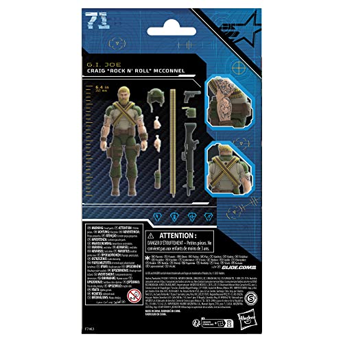 G.I. Joe Classified Series Craig “Rock ‘N Roll” McConnel, Collectible Action Figures,71, 6-inch Action Figures for Boys & Girls, with 7 Accessories