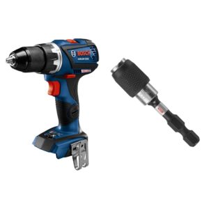 bosch gsr18v-535cn 18v ec brushless connected-ready compact tough 1/2 in. drill/driver (bare tool)&bosch itbhqc201 2 1/4", impact tough quick change bit holder