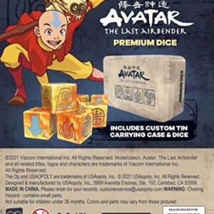 Avatar The Last Airbender Premium Dice Set | Collectible d6 Dice | Custom Dice with Collectible Tin Case | Officially Licensed 6-Sided Dice