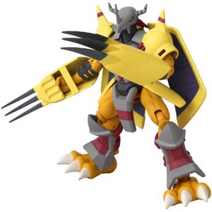 bandai anime heroes digimon wargreymon action figure | 6.5'' tall wargreymon articulated anime figure with extra set of hands and accessories | collectable anime merch digimon figure wargreymon