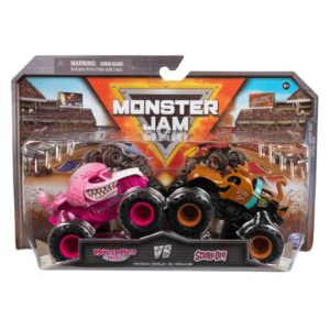 monster jam, official monster mutt poodle vs. scooby doo die-cast monster trucks, 1:64 scale, kids toys for ages 3 and up, (20137981)