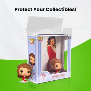 EcoTEK Protectors Albums Funko Pop Protector with Locking Tab - Crystal Clear, Heavy Duty, Acid-Free Storage Box and Display Case with Film, 0.45mm Thickness (2 pcs)