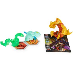 Bakugan Evolutions, Neo Dragonoid with Nano Fury and Lancer Platinum Power Up Pack, True Metal Action Figure, 2 Nanogan, 2 Bakucore, 2 Ability Cards, Kids Toys