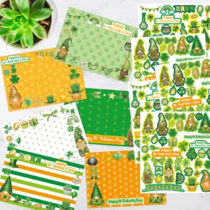 ceiba tree 18pcs St. Patrick's Day Craft Kits for Kids Happy St. Patrick's Day Picture Frame Craft Photo Cards with Stickers Shamrock Party School Home Activity