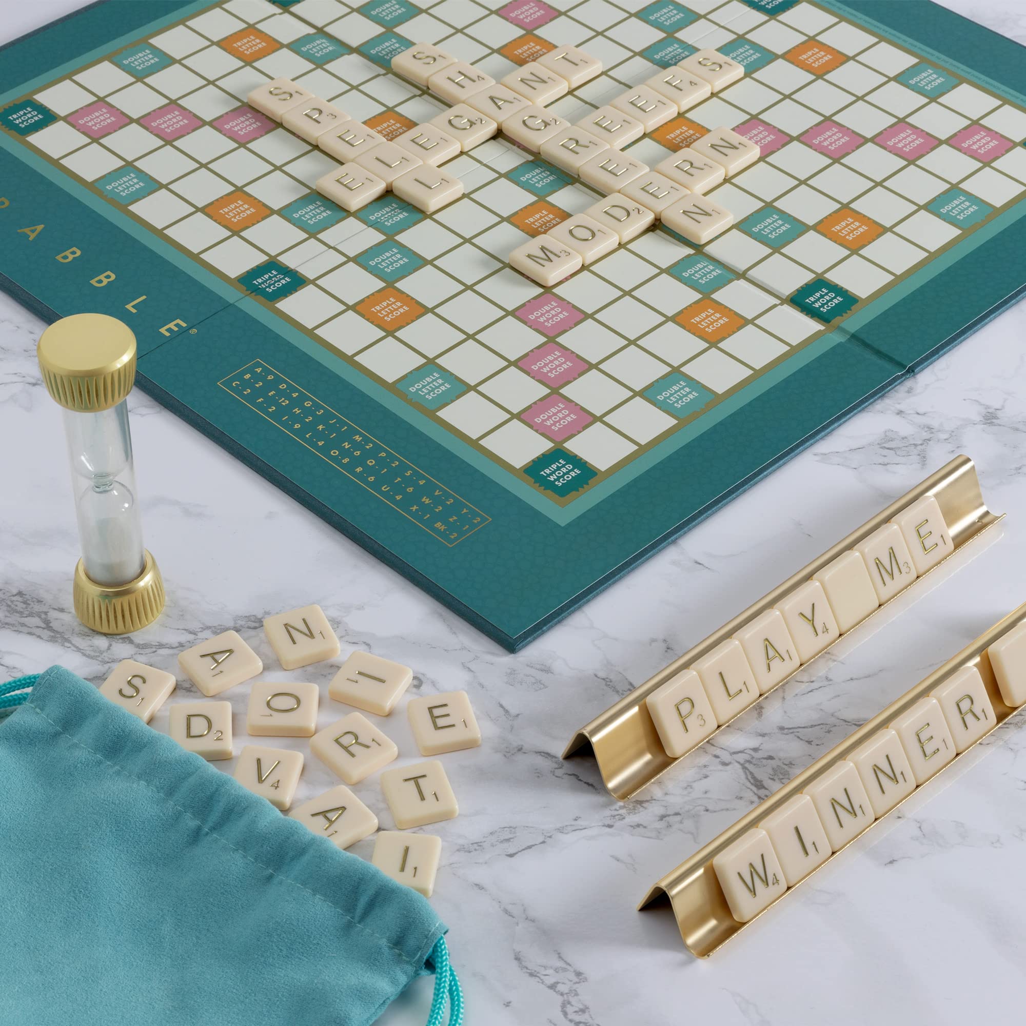 WS Game Company Scrabble Del Mar Shagreen Edition