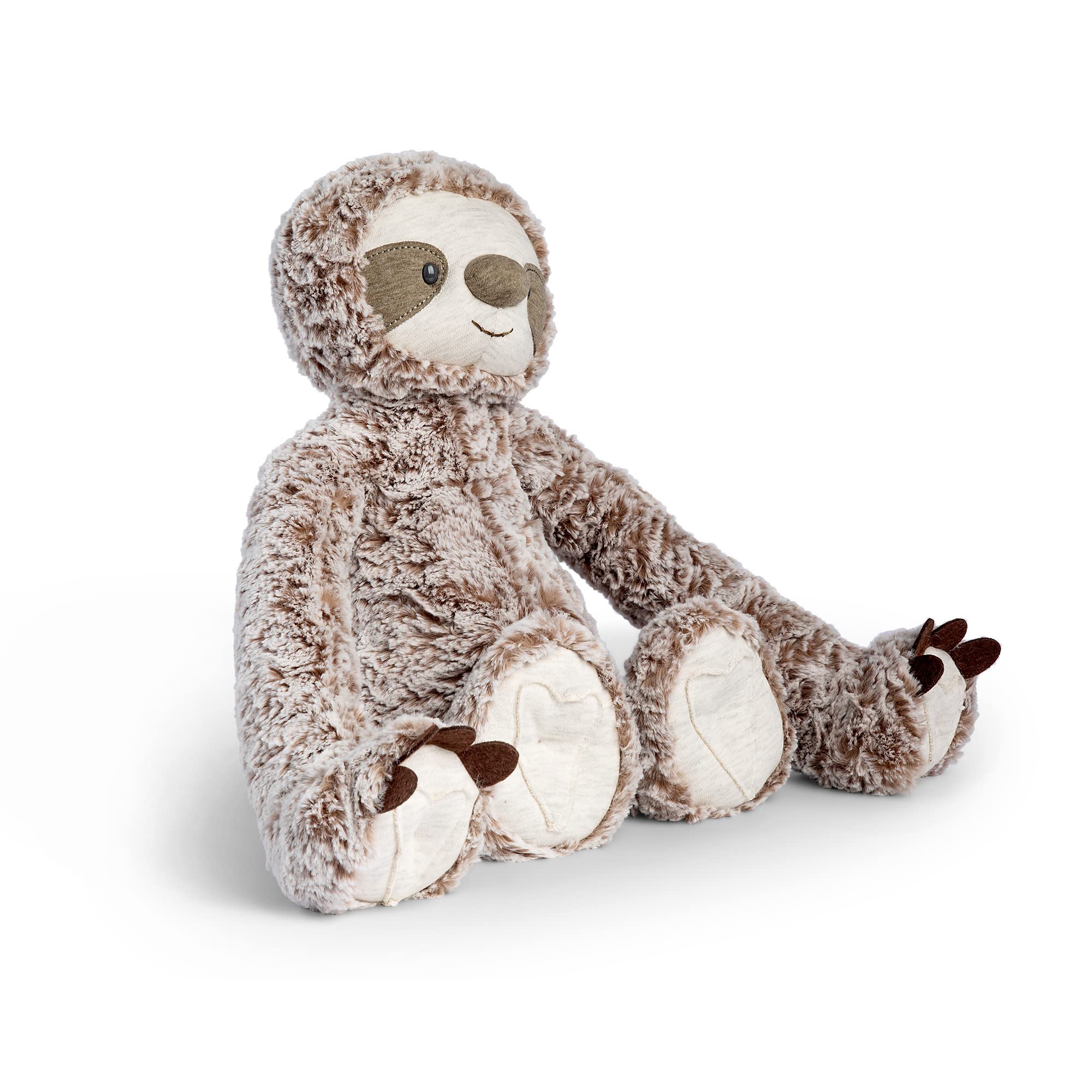 DEMDACO Heartful Hugs Sloth Brown and Tan 17.5 Inch Weighted Plush Stuffed Animal