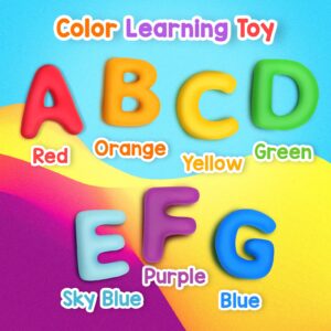 Alphabet Letters Sensory Toys for Toddlers: ABC Learning Educational Montessori Toys Preschool Activities for Kids 3 4 5 6 Years Old, 26pcs Squishy Fidget Toys for Autistic Children, Uppercase